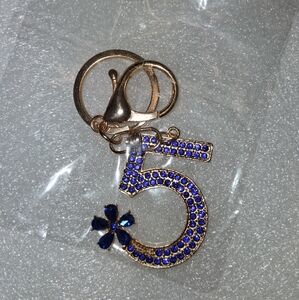 Blue Rhinestone Keychain #5